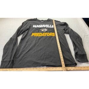 OTS NHL Nashville Predators T-Shirt Mens Large Black Long Sleeves Crew Neck‎